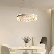 Żyrandol LED z pilotem Iarina 124W ściemnialny biały