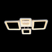 LED żyrandol z zdalnym sterowaniem Ella 85W, 4 kwadraty, zimno/gorące/neutralne światło, niestabilne, białe