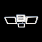 LED żyrandol z zdalnym sterowaniem Ella 85W, 4 kwadraty, zimno/gorące/neutralne światło, niestabilne, białe