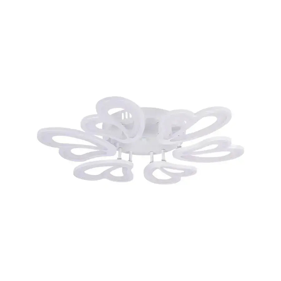 Żyrandol LED z pilotem BLOSSOM 78W, 6 płatków, średnica 60cm, światło zimne/ciepłe/neutralne, możliwość przyciemniania, biały