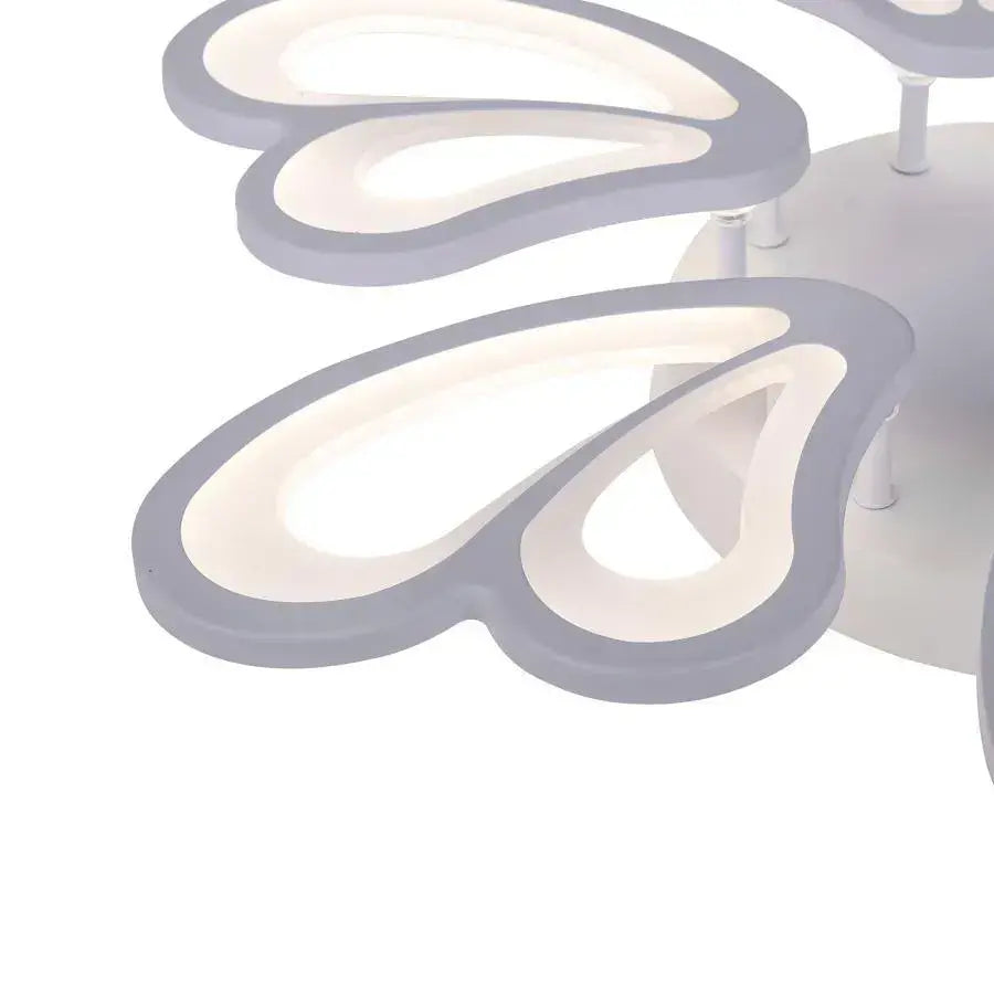 Żyrandol LED z pilotem BLOSSOM 78W, 6 płatków, średnica 60cm, światło zimne/ciepłe/neutralne, możliwość przyciemniania, biały