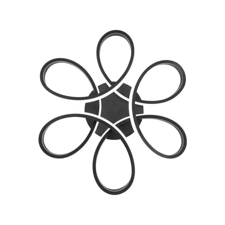 Żyrandol LED z pilotem HELIX 108W, światło zimne/ciepłe/neutralne, ściemnialny, czarny