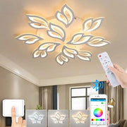 Żyrandol LED LILY 150 W z pilotem, 12 elementów, światło zimne/ciepłe/neutralne, ściemnialny, biały