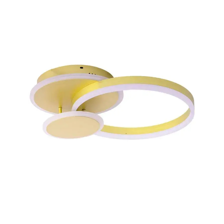 Żyrandol LED z pilotem LYRA 102W 1 koło, zimne/ciepłe/neutralne światło, ściemnialny, szczotkowane złoto