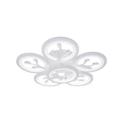 Żyrandol LED z pilotem i kryształem DAISY 72W, 6 elementów, zimne/ciepłe/neutralne światło, ściemnialny, biały