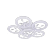 Żyrandol LED z pilotem i kryształem DAISY 72W, 6 elementów, zimne/ciepłe/neutralne światło, ściemnialny, biały