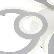 Żyrandol LED KADE 72W z pilotem, 4 okręgi, światło zimne/ciepłe/neutralne, ściemnialny, biały