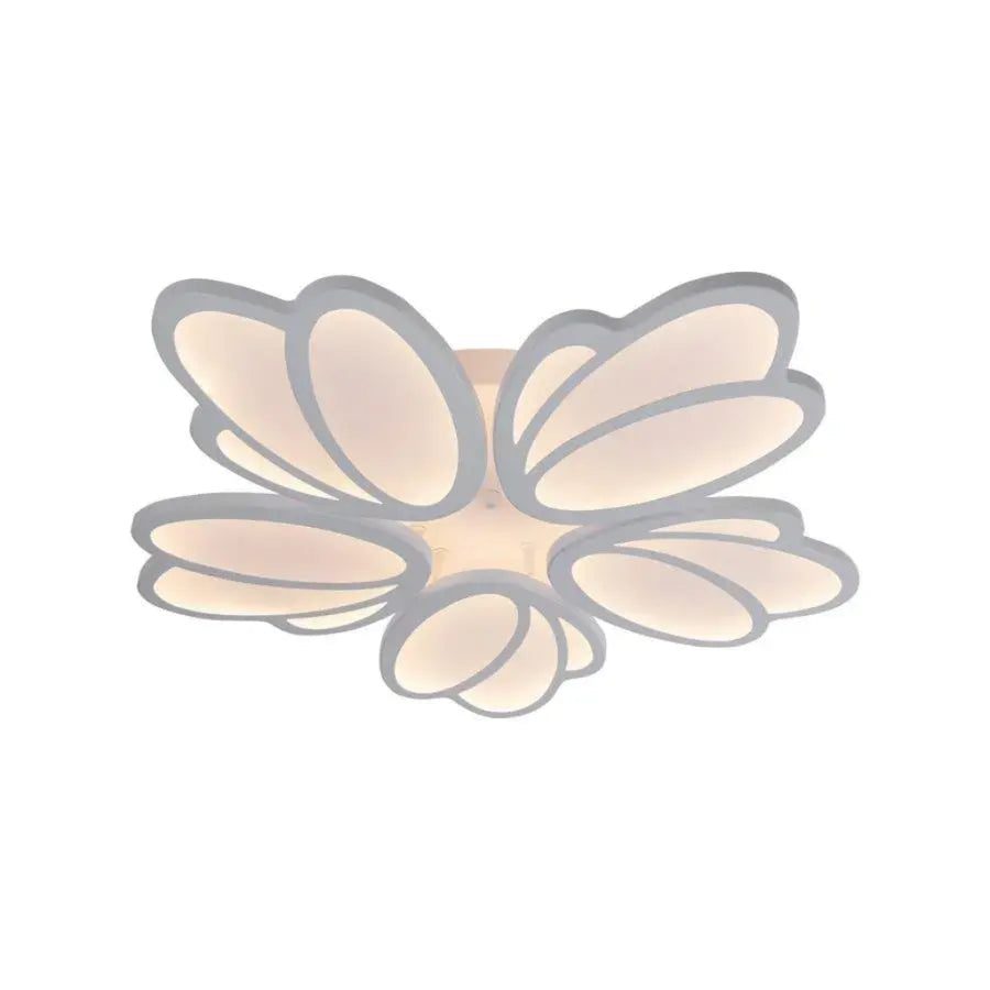 Żyrandol LED TULIPAN 73W z pilotem, 5 płatków, światło zimne/ciepłe/neutralne, ściemnialny, biały