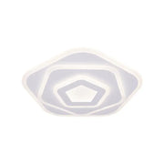 Żyrandol LED z pilotem PENTAGON 59W, światło zimne/ciepłe/neutralne, biały