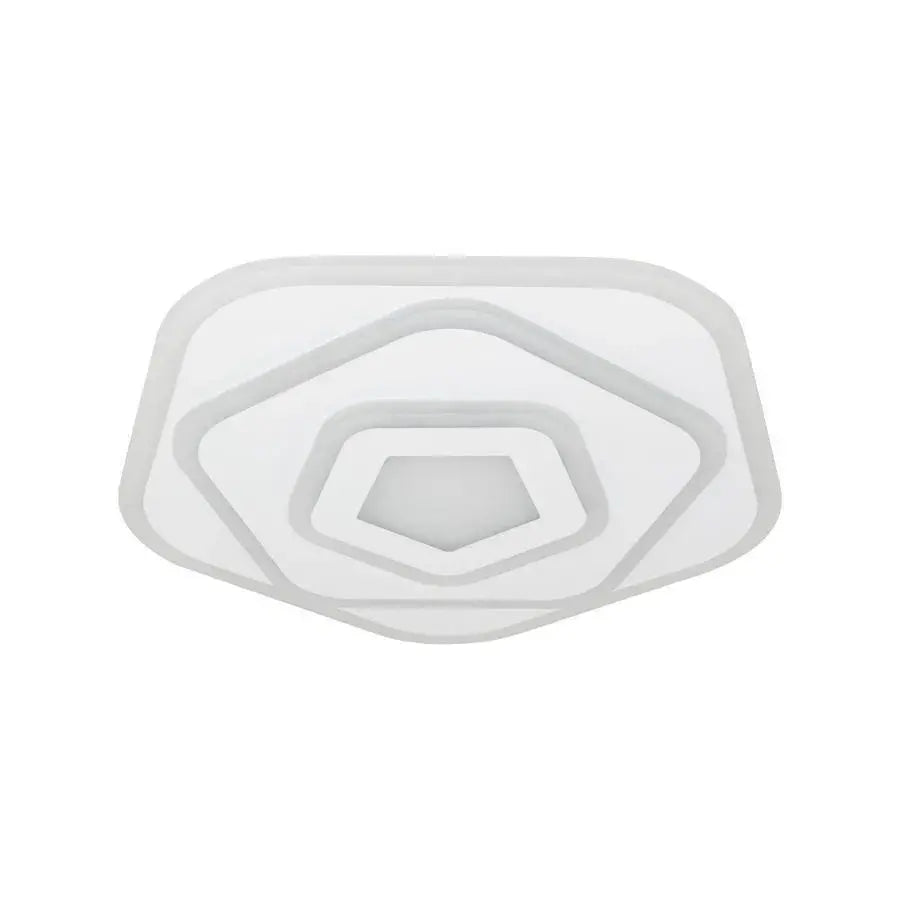 Żyrandol LED z pilotem PENTAGON 59W, światło zimne/ciepłe/neutralne, biały