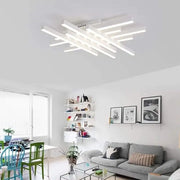 Żyrandol LED z pilotem MORA 160 W, 8 elementów, liniowy, światło zimne/ciepłe/neutralne, ściemnialny, biały