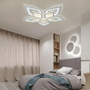 Żyrandol LED z pilotem DALIA 170 W, 5 płatków, światło zimne/ciepłe/neutralne, ściemnialny, biały