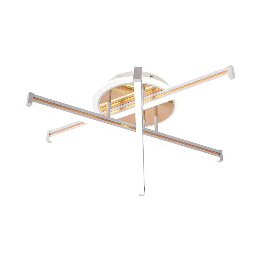 Żyrandol LED TAMARA 96 W z pilotem, 3 elementy, liniowy, światło zimne/ciepłe/neutralne, ściemnialny, białe złoto