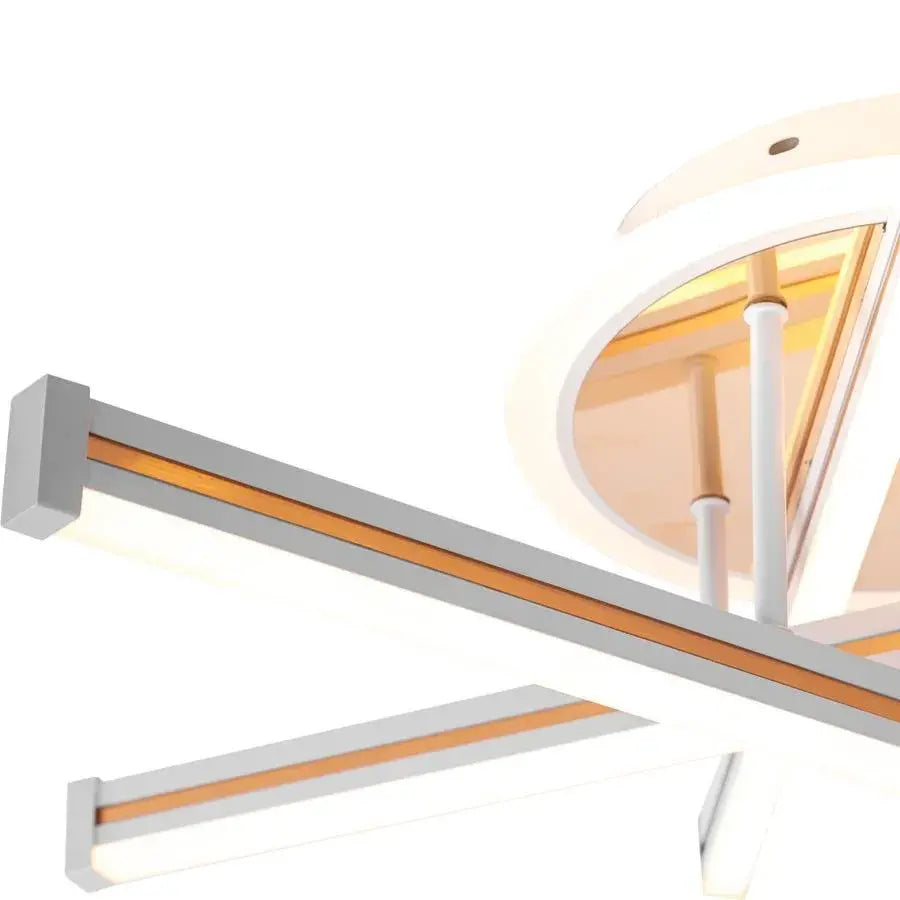 Żyrandol LED TAMARA 96 W z pilotem, 3 elementy, liniowy, światło zimne/ciepłe/neutralne, ściemnialny, białe złoto