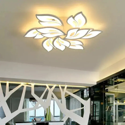 Żyrandol LED LILY 117W z pilotem, 9 elementów, światło zimne/ciepłe/neutralne, ściemnialny, biały