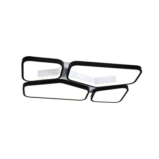 Żyrandol LED z pilotem USAGHI 120W, zimne/ciepłe/neutralne światło, ściemnialny, czarny