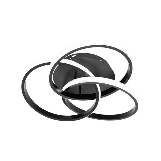 Żyrandol LED VECTOR VORTEX 96W z pilotem, 3 elementy, światło zimne/ciepłe/neutralne, ściemnialny, czarny