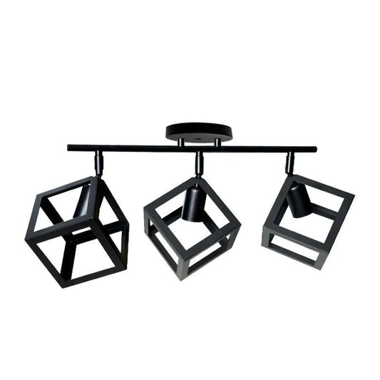 Żyrandol FORMA CUB -STRUKTUR Trio, 3xE27, Czarny, Metal