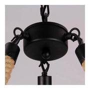 Rustykalny żyrandol sznurkowy 6x E27 okrągły wiszący sznur