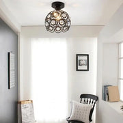 Żyrandol Vera, 1*E27, czarny, metal i kryształ