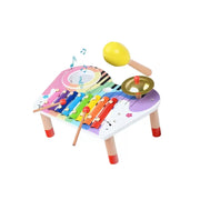 Kidus Percussion Activity Table z instrumentami muzycznymi i ksylofonem