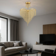 Żyrandol kryształowy CONWY Eleganza, 4xE27, średnica 47 cm, złoty