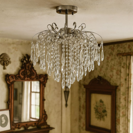 Żyrandol kryształowy EDINBURGH Eleganza, 5xE27, średnica 47cm, błyszczące chromowane żyrandole klasyczne Domyślny tytuł Alessandro Design