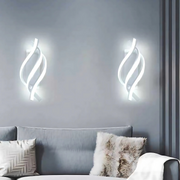 Reid 20W LED Kinkiet Falisty Zimne/Ciepłe/Neutralne Światło Metal i Biały Silikon