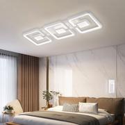 LED żyrandol z zdalnym sterowaniem Felix 75W, 3 kwadraty, zimno/gorące/neutralne światło, niestabilne, białe