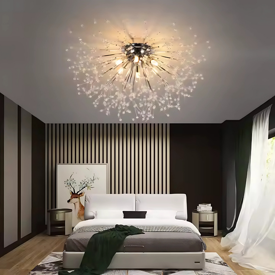 Żyrandol kryształowy RONDO Vivace, 8x G9, średnica 60 cm, lśniący srebrny