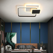 Żyrandol LED z pilotem ANEMONA 75 W, 3 kwadraty, światło zimne/ciepłe/neutralne, ściemnialny, czarny