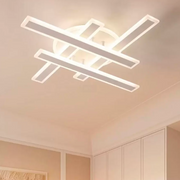 Żyrandol LED z pilotem SHAWN 85W, liniowy, światło zimne/ciepłe/neutralne, ściemnialny, biały