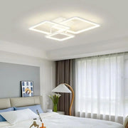 Lustra LED cu telecomanda ZOE, 64W, 3 Patrate, lumina Rece/Calda/Neutra, Dimabila, Alb