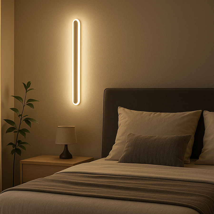 Zewnętrzna lampa ścienna LED SUHA, długość 50 cm, 6 W, IP65, metalowa, liniowa, biała