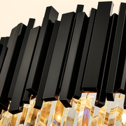 Żyrandol kryształowy BLOIS Ascendere, 28xE14, średnica 60 cm, czarny, regulowana wysokość