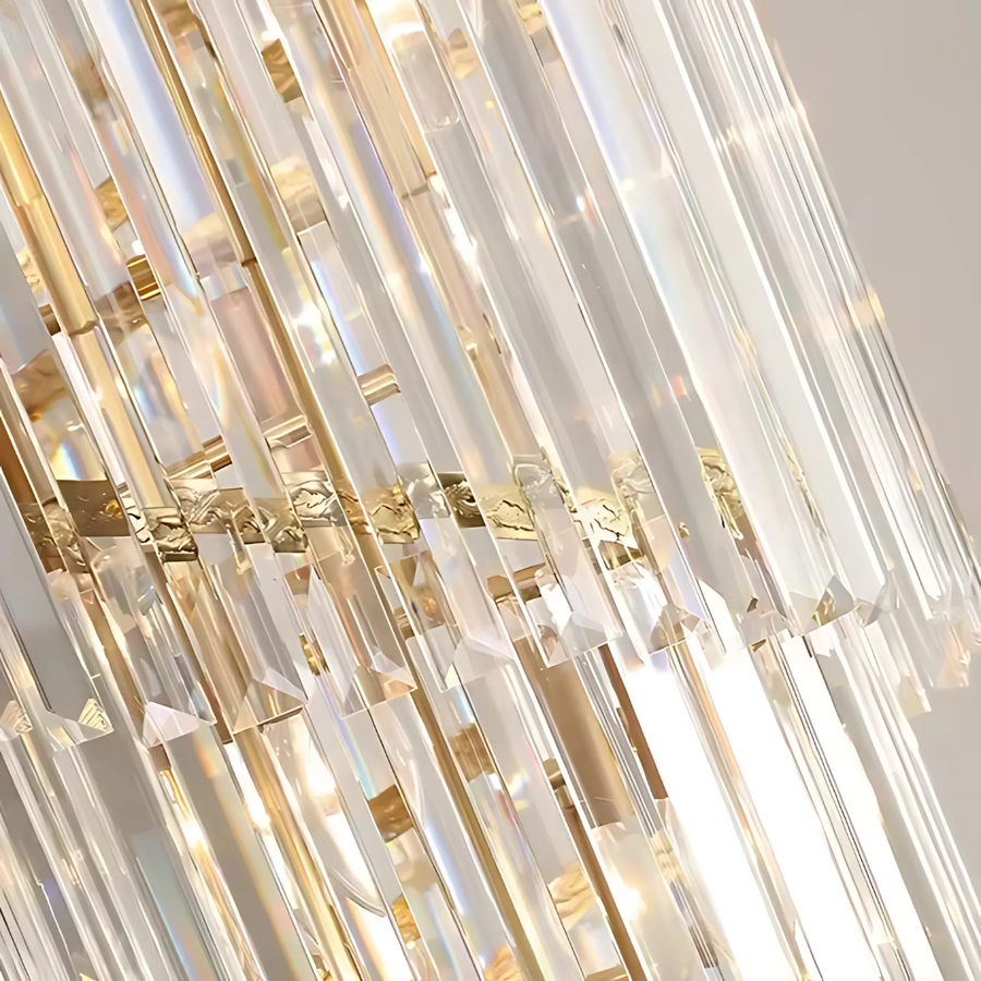 Żyrandol kryształowy BLOIS Ascendere E14, średnica 60 cm, złoty, regulowana wysokość