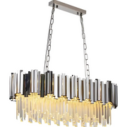 Żyrandol kryształowy BLOIS Regalis 10xE14, średnica 80 cm, srebrny, regulowana wysokość