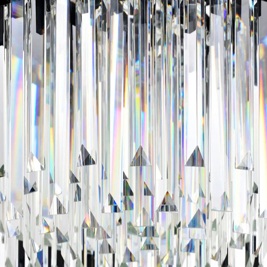 BLOIS Żyrandol kryształowy 10x E27 Czarne złoto