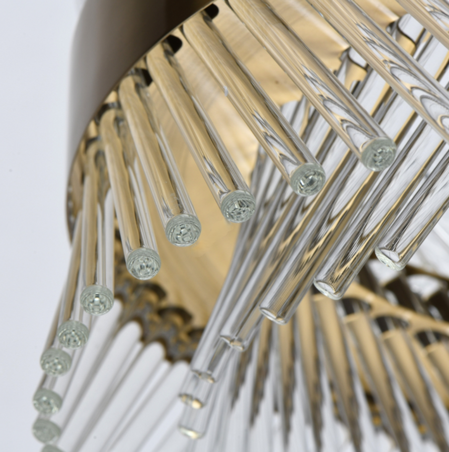 Żyrandol kryształowy ALHAMBRA Nobile, LED, 53W, średnica 40cm, światło ciepłe/zimne/neutralne, możliwość przyciemniania, regulowana wysokość, złoty