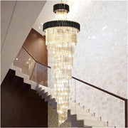 Żyrandol kryształowy VERSAILLES Ascendere 27xE14, średnica 60 cm, błyszczące złoto i czerń, regulowana wysokość