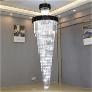 Żyrandol kryształowy VERSAILLES Ascendere 27xE14, średnica 60 cm, błyszczące złoto i czerń, regulowana wysokość