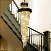 Żyrandol kryształowy VERSAILLES Ascendere 27xE14, średnica 60 cm, błyszczące złoto i czerń, regulowana wysokość