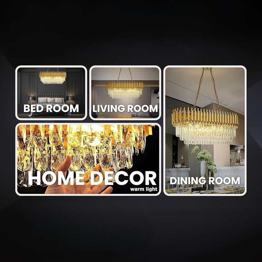 Żyrandol kryształowy VERSAILLES Regalis 10xE14, średnica 80 cm, złoty, regulowana wysokość