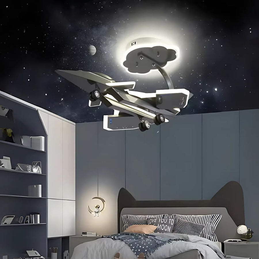 Żyrandol LED FIGHTER, 100 W, światło zimne/ciepłe/neutralne, srebrny