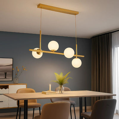 Nowoczesny żyrandol z żarówką LOFT Pavilion, 4x G9, złoty, metal, regulowana wysokość