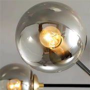 Żyrandol z okrągłym kloszem, PENTHOUSE Grand, 8xE27, Czarne złoto, metal