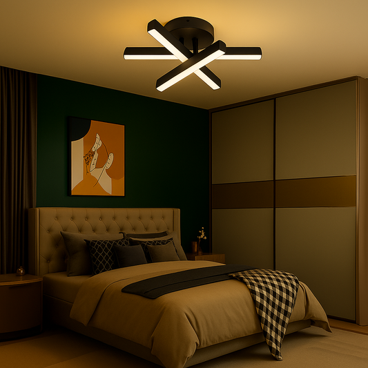 Żyrandol LED Diego, 18 W, czarny, metalowy, zimne/ciepłe/neutralne światło