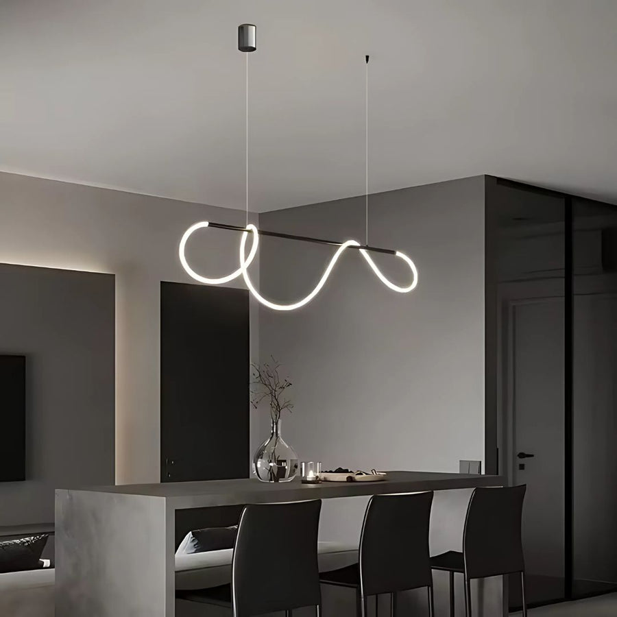 Żyrandol LED z pilotem Divino, 24 W, ściemnialny, 4000 K, czarny