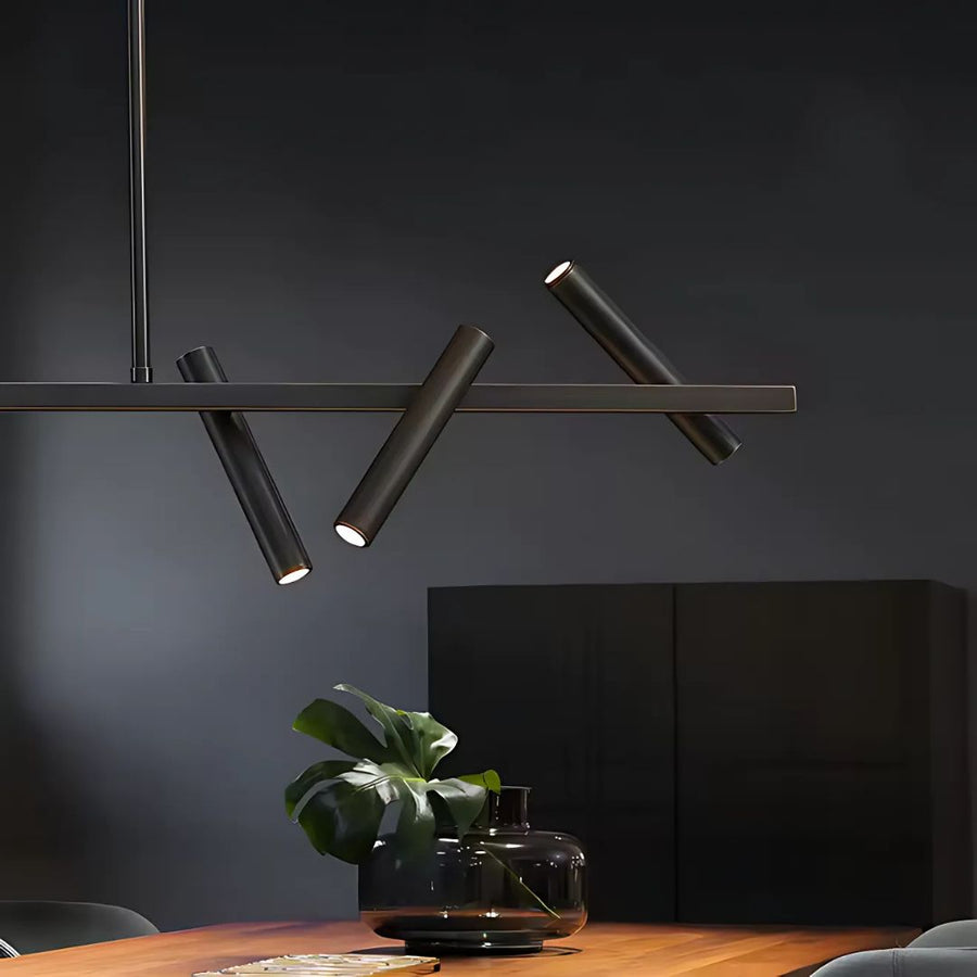 Żyrandol LED z pilotem Harman, 23 W, 6 źródeł światła, światło neutralne, czarny