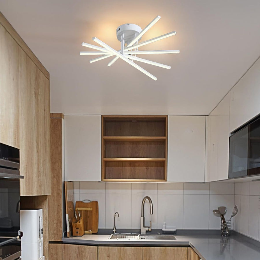 Żyrandol LED GIO z pilotem, 90 W, 5 elementów, światło zimne/ciepłe/neutralne, ściemnialny, biały